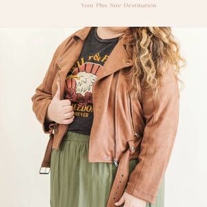 Brown Faux Suede Jacket